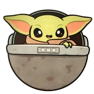 👶 c5aa10e3 Grogu The Mandalorian Grogu, Baby Yoda, The Mandalorian, Star Wars, słodki, kreskówka, naklejka telegram sticker