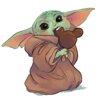 🍫 e2f5ba42 Grogu Grogu, Baby Yoda, Star Wars, Mandalorianin, Disney, słodki, kreskówka telegram sticker