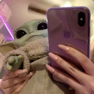 🦎 9be04bb7 Grogu The Mandalorian โกรกู, เบบี้โยดา, เดอะ แมนดาลอเรียน, สตาร์ วอร์ส, น่ารัก, เซลฟี่, ตุ๊กตา telegram sticker