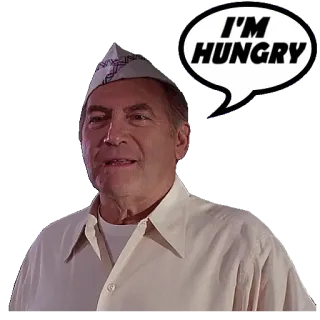 🍏 a10751e2 I'M HUNGRY 饥饿, 食物, 男人, 员工 whatsapp sticker