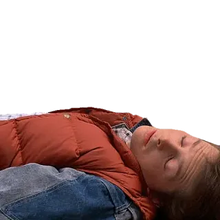 😴 e17b0a8d Marty McFly Back to the Future 马丁·麦克弗莱, 回到未来, 80年代, 电影, 躺着 whatsapp sticker