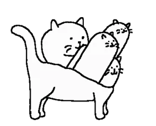 😉 356ea52d kot, koty, kociak, kocięta, zwierzę, słodki, śmieszny telegram sticker