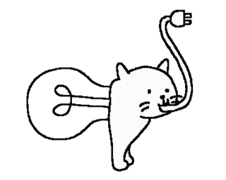 🎵 5ca4fd21 kot, żarówka, prąd, energia, zwierzę, kreskówka telegram sticker