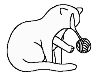 😳 79e5f1c1 kot, kociak, włóczka, piłka, zabawny, zwierzę, zwierzę domowe telegram sticker