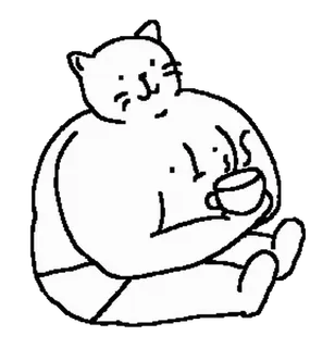 😁 e909124d kot, kawa, zwierzę, kreskówka, słodki telegram sticker