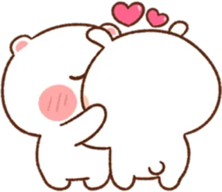 👍 19ad096d tình yêu, tình cảm, dễ thương, gấu, ôm, trái tim telegram sticker