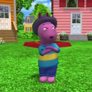 😏 0801e496 Austin Backyardigans Austin, Backyardigans, phim hoạt hình, màu tím, nhân vật, chương trình TV telegram sticker