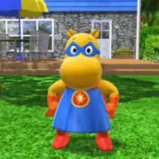 ⭐️ afc162f1 Phim hoạt hình, Động vật, Siêu anh hùng, Áo choàng, Màu vàng, Màu xanh lam telegram sticker