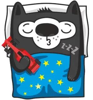 😋 96616494 Z-Z-Z 수면, 자는, 꿈, 별, 만화, 곰, zzz, 장난감 telegram sticker