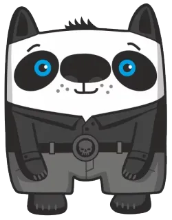 🙃 b4e6c4f4 만화, 캐릭터, 동물, 팬더, 일러스트, 스티커, 정사각형, 귀여운 telegram sticker