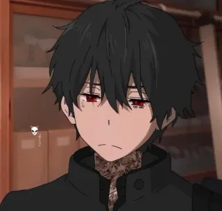 🖤 4d937b18 anime personage, tattoo, gothic, donker, emo, manga whatsapp sticker