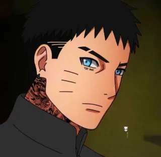🖤 553c2c95 VERT RARE naruto, anime, manga, cartoon, tattoo, cool, personage whatsapp sticker