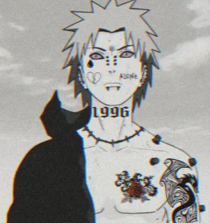🖤 c9424721 Pain Naruto ALONE Anime, Manga, Naruto, Pain, Tattoo, Alleen, Gebroken hart, Emo, Verdrietig whatsapp sticker