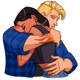 💑 b9c650cd 拥抱, 爱, 拥抱, 情侣, 朋友 telegram sticker