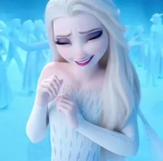 🧏‍♀ 049aaad5 Elsa Frozen 엘사, 겨울왕국, 디즈니, 만화, 공주, 얼음, 여왕 telegram sticker