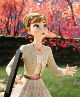 🧏‍♀ 29911f6a Anna Frozen 안나, 디즈니, 겨울왕국, 공주, 만화 telegram sticker