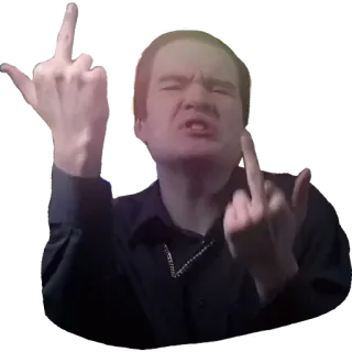 🖕 73525c99 middle finger, offensive, gesture, man, person, rude telegram sticker
