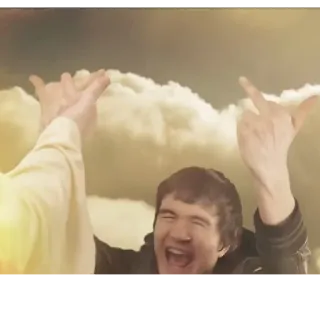 🖕 d2ab845b middle finger, offensive, gesture, sky, clouds, person telegram sticker