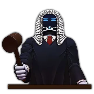 👨‍⚖️ cb19425d судья, суд, закон, робот, парик, молоток telegram sticker