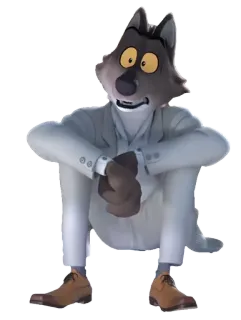 🤔 27331e3b Mr. Wolf The Bad Guys animazione, lupo, completo, cartone animato, The Bad Guys, personaggio telegram sticker
