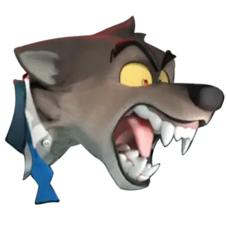 😡 273ccf05 Mr. Wolf The Bad Guys animale, lupo, cartone animato, film, arrabbiato telegram sticker