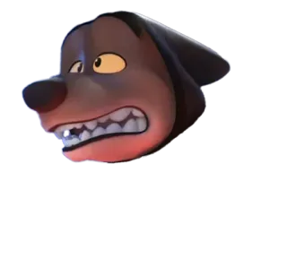 😐 5de109a7 cane, cartone animato, animale, arrabbiato, denti telegram sticker