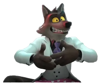 🩲 d59b9857 Mr. Wolf The Bad Guys animato, cartone animato, lupo, animale, i cattivi telegram sticker