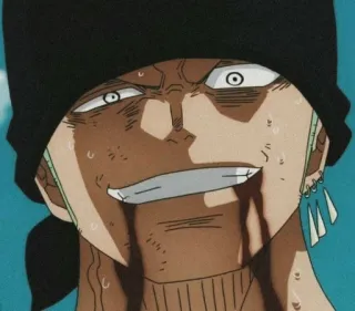 ✖️ 19c05698 Roronoa Zoro One Piece Anime, Manga, Schwertkämpfer, Blut, Roronoa Zoro, One Piece, Charakter, Schweiß telegram sticker