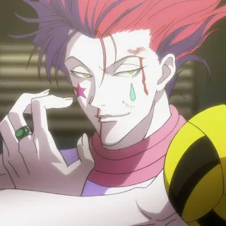 ✖️ 1d31b8c2 Hisoka Hunter x Hunter Anime, Manga, Hisoka, Hunter x Hunter, Bösewicht, Charakter, Kampf, Blut telegram sticker
