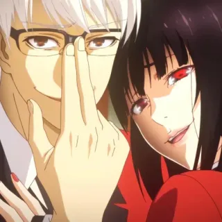 ✖️ 23cb41a5 Anime, Charakter, Frau, Mann, Brille, Kakegurui telegram sticker