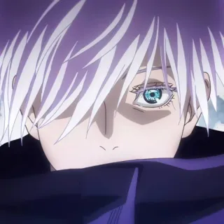 ✖️ 27c0bab7 Satoru Gojo Jujutsu Kaisen Anime, Manga, Jujutsu Kaisen, Satoru Gojo, Gojo, weißes Haar, blaue Augen telegram sticker