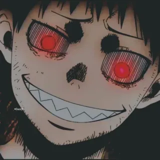 ✖️ 44193569 Anime, Cartoon, Lächeln, Gesicht, Grinsen, Böse telegram sticker
