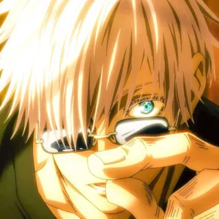 ✖️ 6e20307c Satoru Gojo Jujutsu Kaisen Anime, Gojo, Jujutsu Kaisen, Brille, Charakter, Manga, Weißes Haar telegram sticker