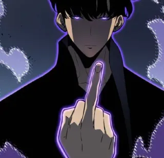 ✖️ dda97325 Anime, Stinkefinger, Beleidigend, Geste, Charakter telegram sticker