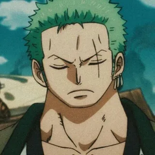 ✖️ fe4c4405 Zoro One Piece Anime, One Piece, Zorro, Roronoa Zorro, Schwertkämpfer, Pirat telegram sticker