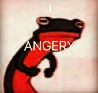 🤡 b7a07104 ANGERY 개구리, 밈, 화난, 인터넷, 웃긴, 유머 whatsapp sticker
