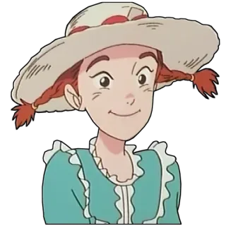 😀 e3bc8818 Anime, Personagem, Garota, Chapéu, Desenho animado telegram sticker