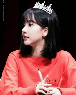 🌚 4bc44015 phụ nữ, vương miện, người, chân dung, cô gái whatsapp sticker