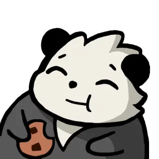 🍪 2656ea87 パンダ, かわいい, 動物, クッキー, ハッピー telegram sticker