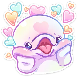 😍 c29dd06a cute, kawaii, adorable, hearts, love, cartoon, sticker telegram sticker