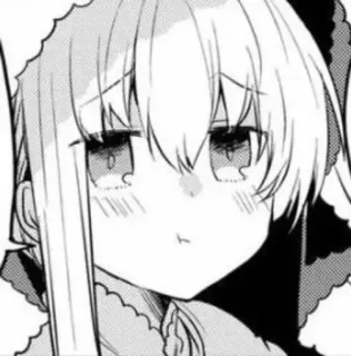 ☹️ 3306429a Anime, Manga, Ragazza, Carina, Espressione telegram sticker