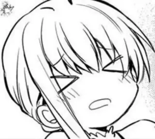 😖 622c5d39 Anime, Manga, Cartone animato, Espressione, Ritratto, Ragazza telegram sticker