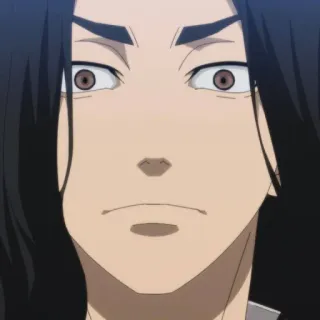 😳 b55dc2b8 Keisuke Baji Tokyo Revengers Anime, Manga, Karakter, rambut hitam, ekspresi serius whatsapp sticker
