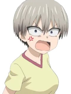 😲 6c2531c6 Uzaki Hana Uzaki-chan Wants to Hang Out! Anime, Manga, Arrabbiato, Carino, Espressione telegram sticker
