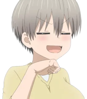 😊 8bb971f5 Uzaki Hana Uzaki-chan Wants to Hang Out! Anime, Uzaki Chan, Sticker, Carino, Manga, Ragazza, Commedia telegram sticker