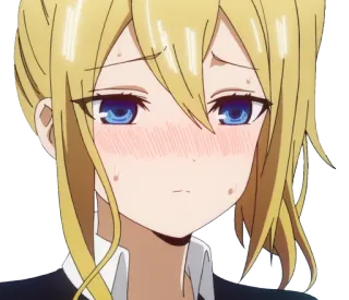 ☺️ 2f1d360b Anime, Meisje, Blozen, Schattig, Kawaii, Bezorgd telegram sticker