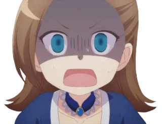 😨 a253c040 anime, geschokt, boos, cartoon, uitdrukking, vrouwelijk personage telegram sticker