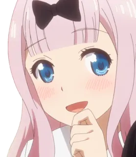 😏 afffe239 Chika Fujiwara Kaguya-sama: Love Is War chika fujiwara, anime, kawaii, schattig, meisje, manga telegram sticker