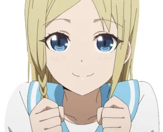 😊 c09f2788 Kei Shirogane Kaguya-sama: Love Is War anime, meisje, schattig, glimlach, personage, blond telegram sticker