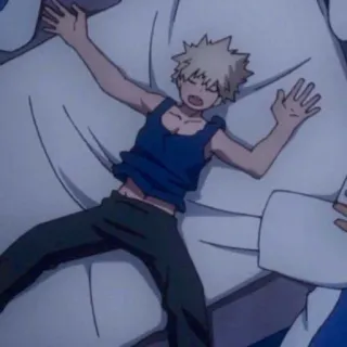 😴 13d22ea8 Bakugo My Hero Academia 动漫, 角色, 睡眠, 我的英雄学院, 爆豪 telegram sticker